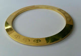 Gold plated laser engraved khandas sikh singh khalsa chakri kada bangle kara da1