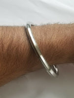 Stainless Steel Kara One Edge Traditional Sikh Bangle Singh Kaur Punjabi Kada F5