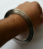 Stainless steel stunning lines #chakri sikh kara punjabi kada singh bracelet a4