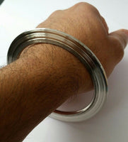 Stainless steel stunning lines #chakri sikh kara punjabi kada singh bracelet a4