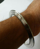 Stainless steel stunning lines #chakri sikh kara punjabi kada singh bracelet a4