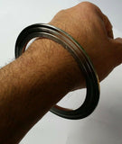 Stainless steel stunning lines #chakri sikh kara punjabi kada singh bracelet a4