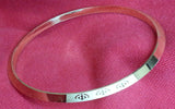 Silver and gold plated laser engraved khandas sikh singh khalsa kada bangle kara