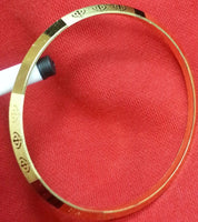 Silver and gold plated laser engraved khandas sikh singh khalsa kada bangle kara