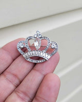 King crown brooch gold silver plated stunning diamonte celebrity queen pin u23