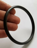 Black sarbloh pure iron kada round smooth sikh singh kaur khalsa kara bangle l2