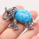 Elephant brooch silver plated high end celebrity broach vintage look pin a2 new