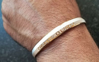 Two tone silver gold plated waheguru engraved sikh singh khalsa kara bangle t2