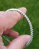 Twisted rope bangle steel sikh singh kaur khalsa kara punjabi kada bracelet h14