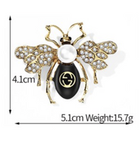 Honey Bee Brooch Vintage Look Celebrity Broach Gold Silver Plated Pin GG