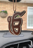 Wooden Ek Onkar car hanger punjabi sikh kaur stunning evil protection pendant C