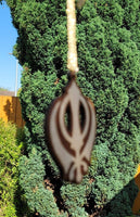 Wooden khanda car hanger punjabi sikh kaur stunning evil protection pendant cc11