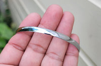 Chrome Plated Kara Punjabi Hindu Sikh Singh Khalsa Plain Smooth Kada Bangle D7A