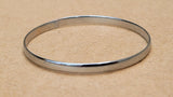 Chrome Plated Kara Punjabi Hindu Sikh Singh Khalsa Plain Smooth Kada Bangle D7A