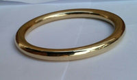 Sikh Brass Kara Stunning 22ct Gold Look Chunky Round Smooth Kada Hindu Bangle K7