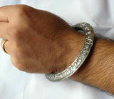 Mool mantar kada singh khalsa bangle heavy smooth chakri sikh sarbloh kara g14