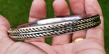 Sikh kara stainless steel twisted brassedge flat kada singh kaur karra bangle f9