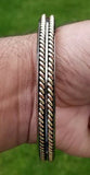 Stainless steel kara sikh twisted copper brass collar kada singh kaur bangle b12