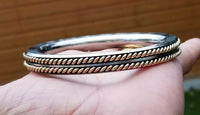 Stainless steel kara sikh twisted copper brass collar kada singh kaur bangle b12