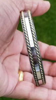 Sikh kara stainless steel twisted brass wires rope kada singh kaur bangle aa8