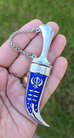 Stunning Stainless Steel Blue Siri Sahib Silver Colour Sikh Singh Kaur Kirpan N