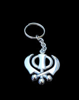 KHANDA Key Ring Stunning Steel Sikh Khalsa Singh Kaur Key Chain Punjabi Gift LL9