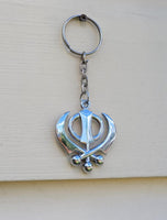 KHANDA Key Ring Stunning Steel Sikh Khalsa Singh Kaur Key Chain Punjabi Gift LL9