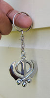 KHANDA Key Ring Stunning Steel Sikh Khalsa Singh Kaur Key Chain Punjabi Gift LL9