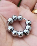 Stress relief steel meditation praying 9 beads ring healing sikh hindu muslim m7