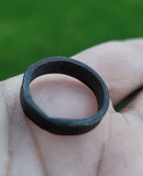 Shani ring protection saturn plain iron ring horse shoe nail chala astrology ee3