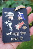 Sikh Guru Gobind Nanak Dev Car Mirror HANGER Punjabi Singh Kaur Wood Pendant GG7