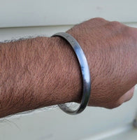 Sikh Sarbloh Kara Smooth Flat Kada Singh Bracelet Kaur Punjabi Khalsa Bangle EE0