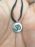 Small stunning stainless steel hindu evil eye protection om good luck pendant ff