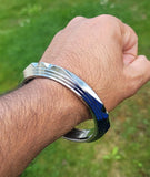 Sarbloh Kara Chunky Iron Bangle Sikh Singh Kaur Khalsa Kada Lines bracelet B7