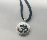 Small stunning stainless steel hindu evil eye protection om good luck pendant ff