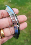 Sarbloh Kara Chunky Iron Bangle Sikh Singh Kaur Khalsa Kada Lines bracelet B7