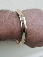 Brass kara 1 edge 22 ct. gold look sikh Bangle singh khalsa kada bracelet z7 New