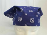 Sikh punjabi singh kaur blue khalsa khanda bandana head wrap gear rumal hankie n