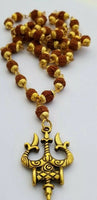 Hindu sikh shiv mahakal trishul trident kavach rudraksh beads mala car hanger ll