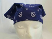 Sikh punjabi singh kaur blue khalsa khanda bandana head wrap gear rumal hankie n