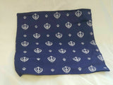 Sikh punjabi singh kaur blue khalsa khanda bandana head wrap gear rumal hankie n