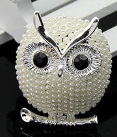 Celebrity owl brooch design vintage look queen broach gold silver plated pin g79