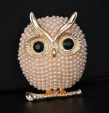 Celebrity owl brooch design vintage look queen broach gold silver plated pin g79