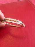 Valentine zip bangle vintage look celebrity bracelet gold silver plated kara g91