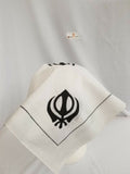 Sikh hindu kaur singh black khandas bandana head wrap gear rumal handkerchief a2