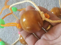 Punjabi sikh singh kaur khalsa small gatka chakkar with wooden balls - colourful