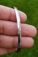 Sikh kara bangle silver tone lines bracelet singh kaur khalsa kakaar kada 5ks r7