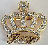 Queen crown brooch pin stunning diamonte gold silver plated broach royal designs