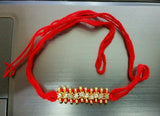 Lucky hindu red thread stunning rhinestones bracelet talisman protection amulet