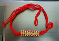 Lucky hindu red thread stunning rhinestones bracelet talisman protection amulet